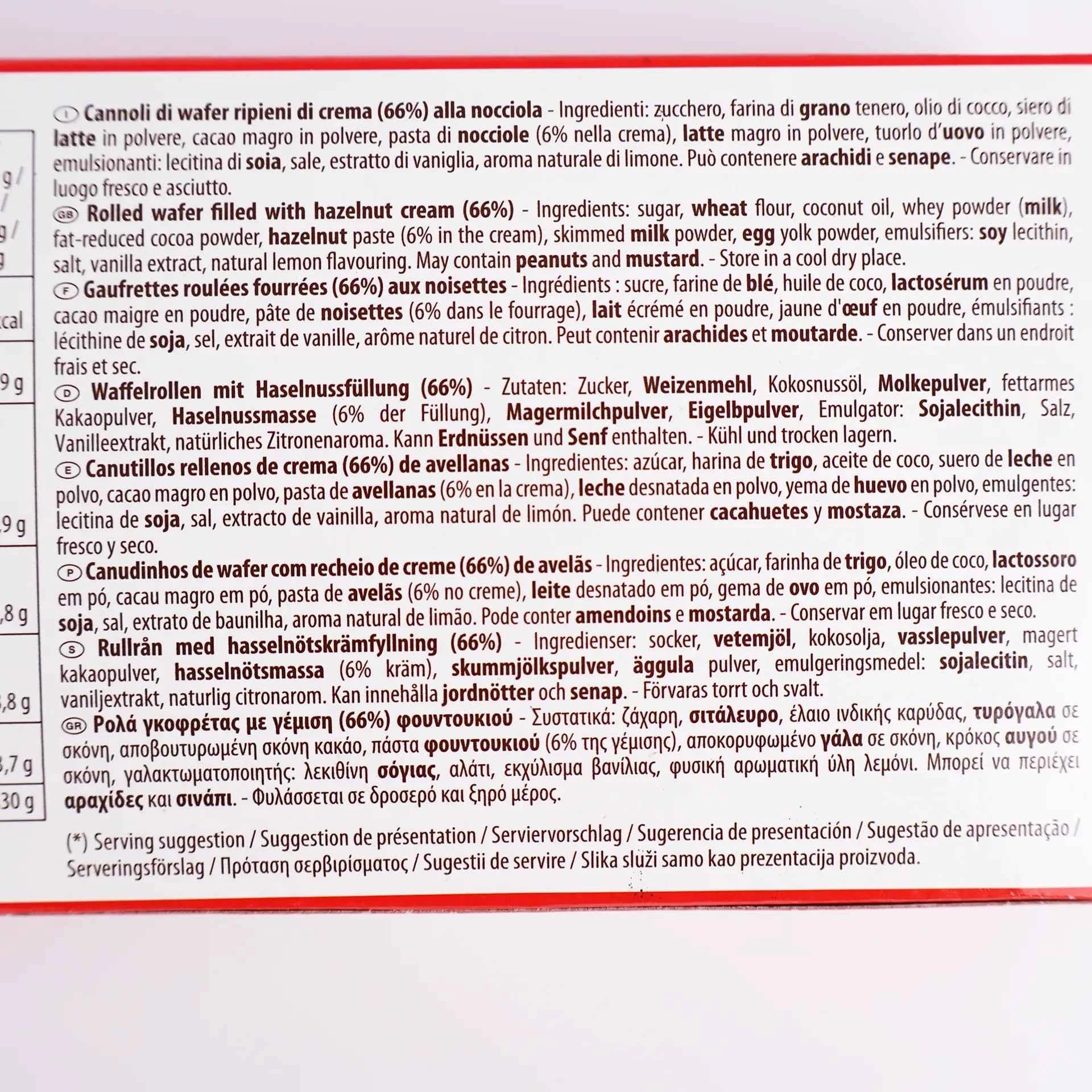 Vue arrière de la boite de 80g présentant les ingrédients et les conseils de conservation.